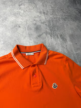 Moncler orange polo shirt