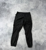 Stone island black cuffed cargo trousers