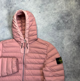 Stone island 2021 pink loom woven down coat