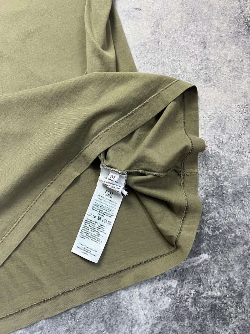 CP company khaki spellout tee