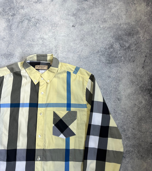 Burberry yellow check L/S shirt