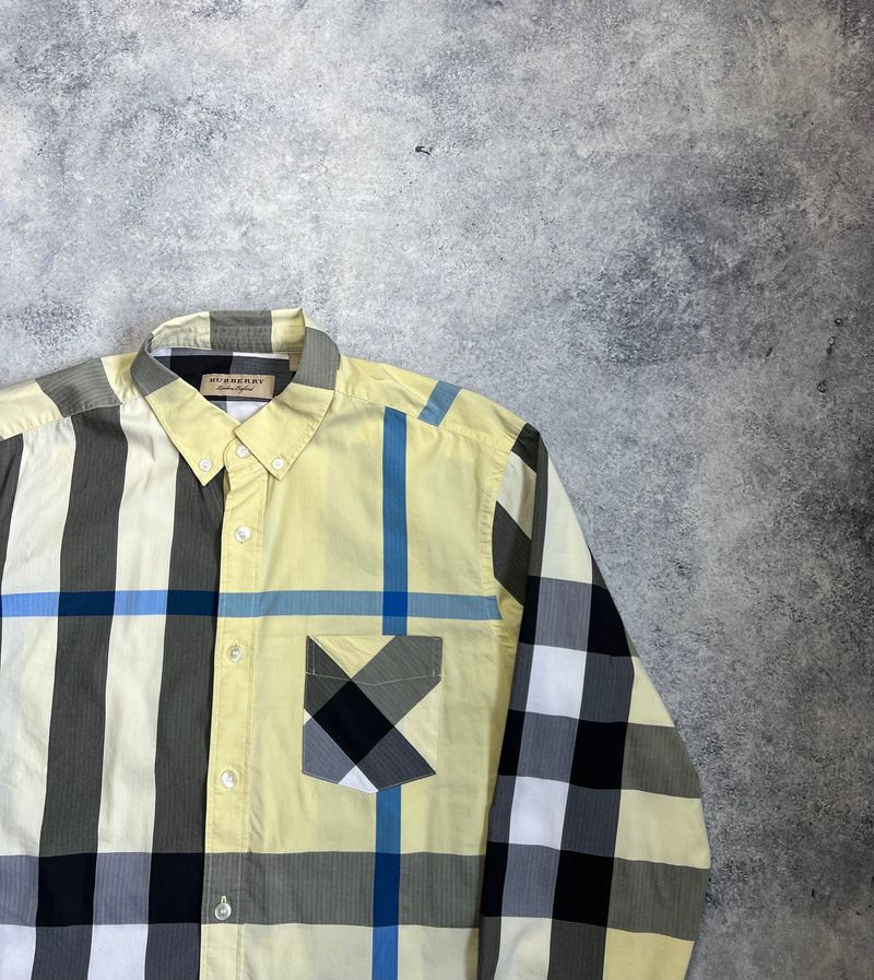 Burberry yellow check L/S shirt
