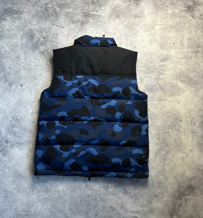 Bape blue camo gilet