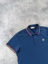 Moncler blue polo shirt