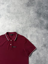 Prada burgundy polo shirt