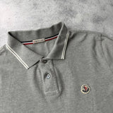 Moncler grey polo shirt