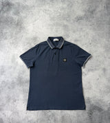 Stone island blue polo shirt