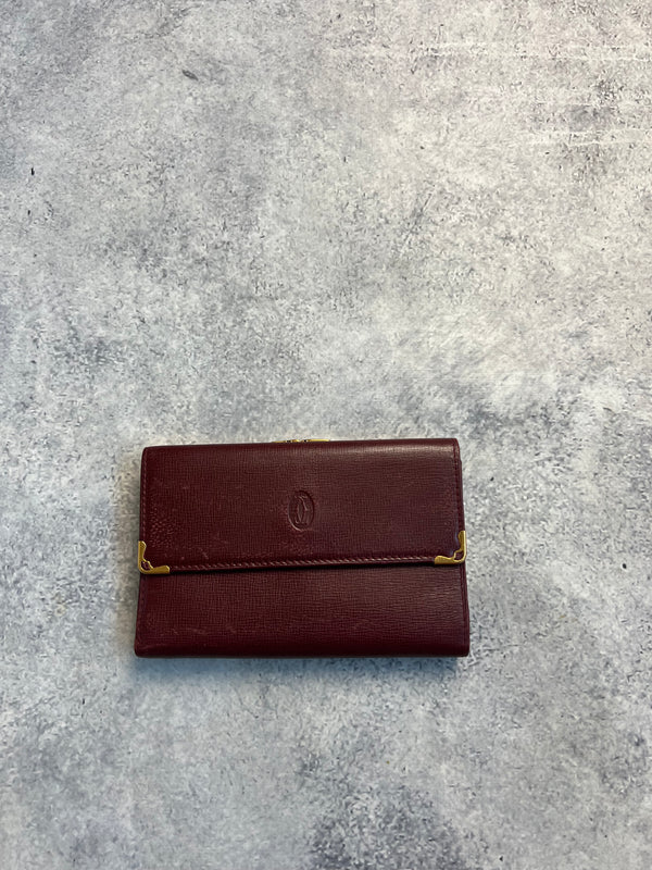 Cartier vintage wine red wallet