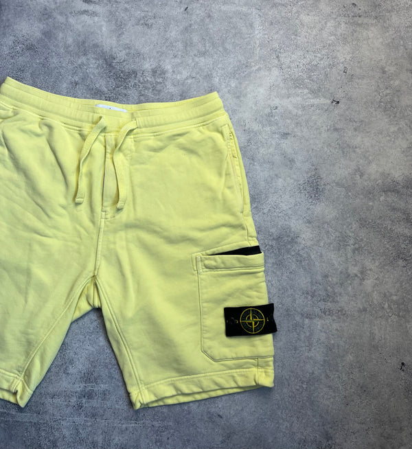 Stone island 2020 yellow cotton shorts