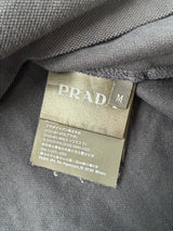 Prada navy polo shirt black badge