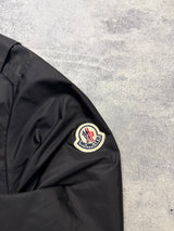 Moncler black nylon see giubbotto overshirt