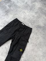 Stone island black cargo trousers