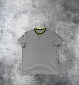 Moncler grey two tone tee with chest logo