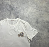 Moncler white double logo tee