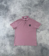 Stone island rose pink polo shirt