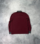 Moncler burgundy L/S polo shirt
