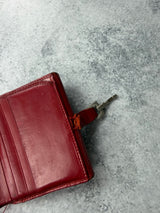 Gucci vintage GG red monogram wallet