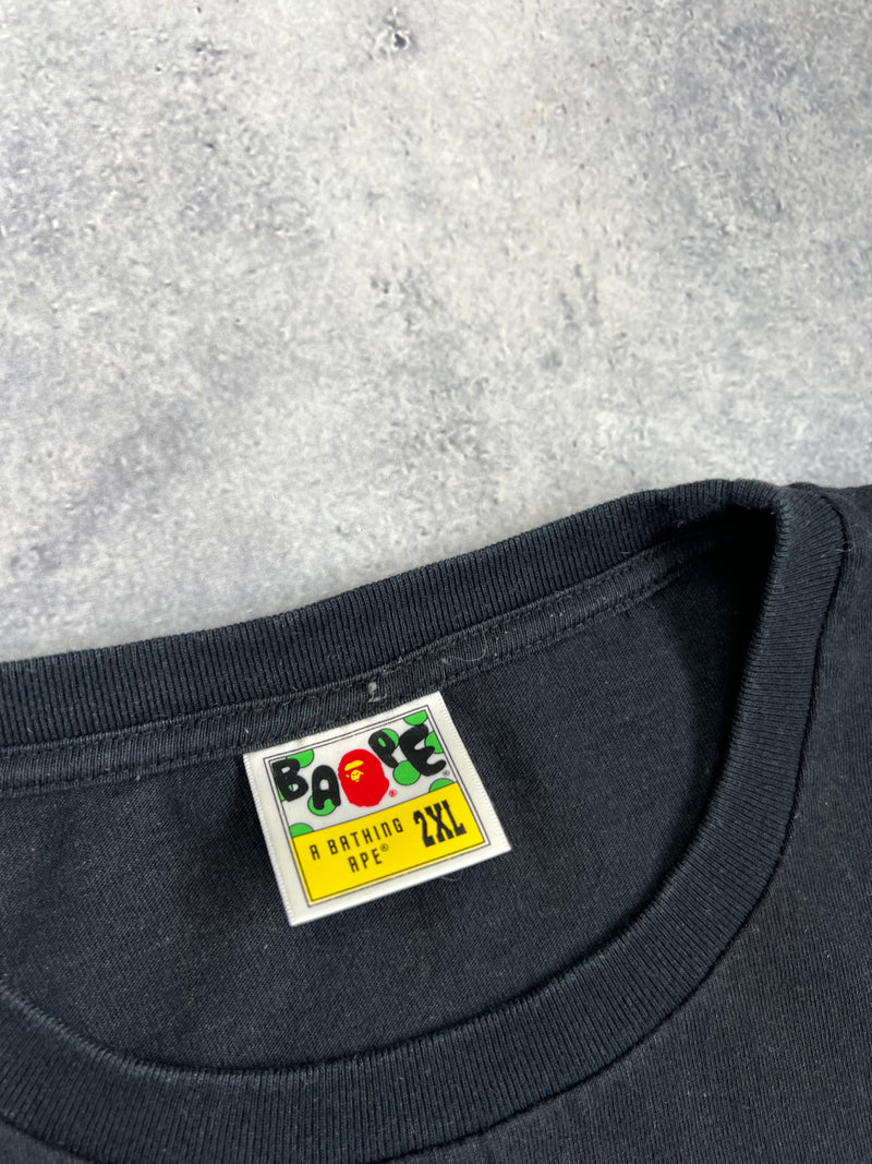 Bape gold shark face tee
