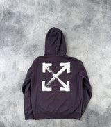 Off-white paint arrow purple hoodie