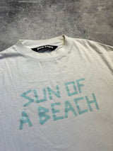 Palm angels white sun of a beach graphic tee