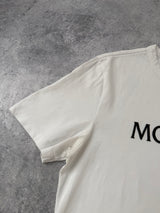 Moncler embroidered cotton white tee
