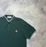 Stone island 2018 dark green polo shirt