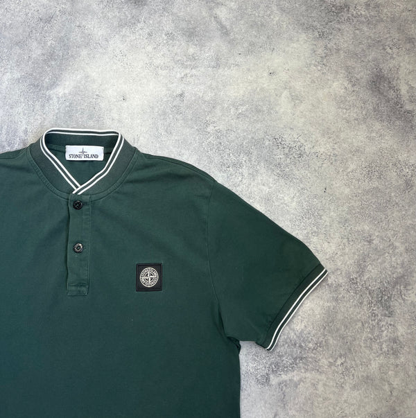 Stone island 2018 dark green polo shirt