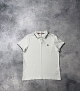 Moncler white polo shirt