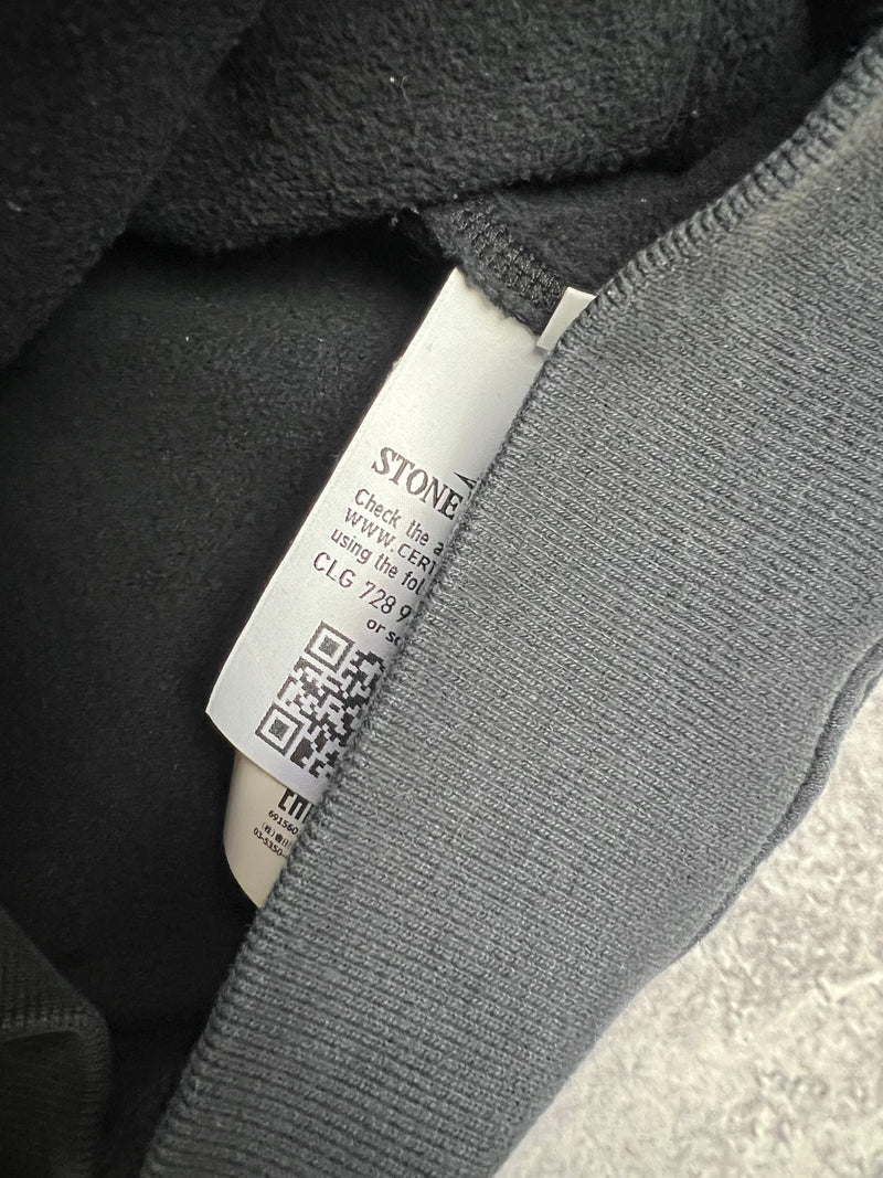 Stone island 2018 black zip hoodie