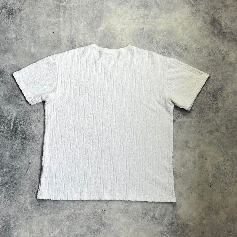 Dior oblique white towel tee