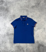Moncler blue polo shirt