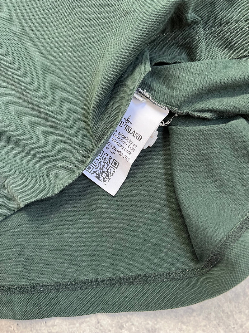 Stone island 2018 dark green polo shirt