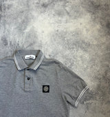 Stone island grey polo shirt