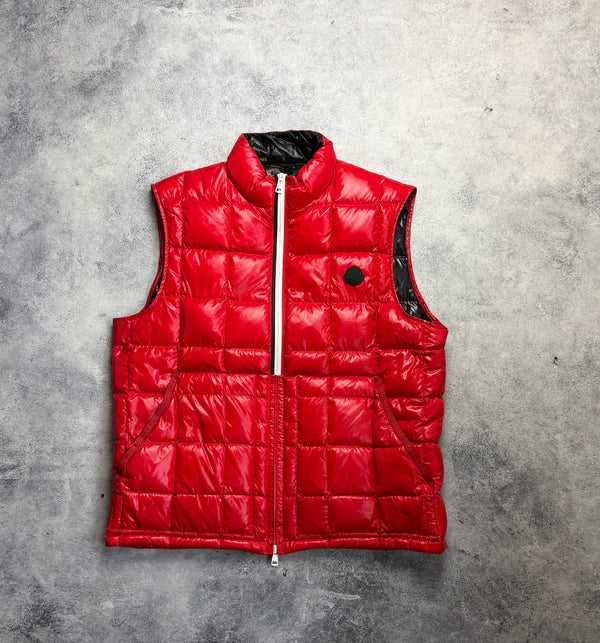 Moncler red denain gilet