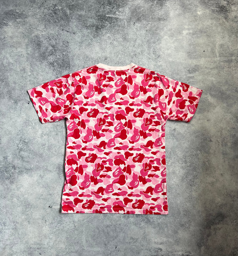 Bape pink camo tee