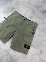 Stone island sage green cargo shorts