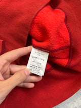 Bape double hooded red camo full zip hoodie