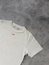 Off-white stencil arrows white & red tee