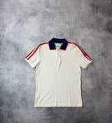 Gucci white stripe polo shirt