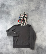 Bape ABC camo shark pullover hoodie grey