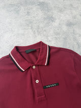 Prada burgundy polo shirt