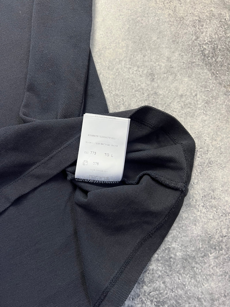 Moncler navy large logo polo shirt