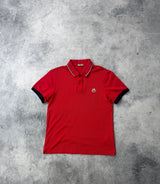 Moncler red polo shirt