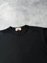 Stone island x supreme black embroidered tee