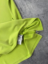 Stone island lime green polo shirt