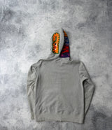 Bape grey & purple camo full zip hoodie