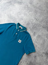 Stone island blue polo shirt