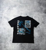 Off-white stitch logo black tee