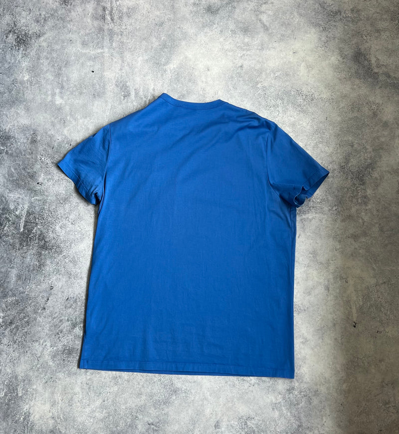 Moncler double logo blue tee