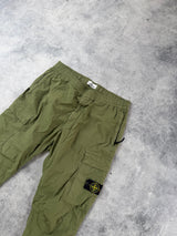 Stone island SS22 olive green tela cargo trousers